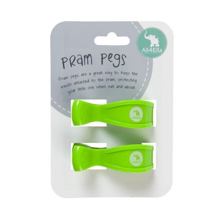 All4Ella 2 Pack of Pram Pegs - Green(Fluro) Buy Online in Zimbabwe thedailysale.shop