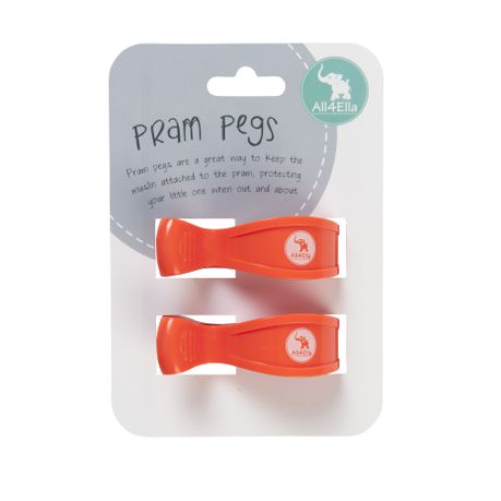 All4Ella 2 Pack of Pram Pegs - Orange(Fluro) Buy Online in Zimbabwe thedailysale.shop