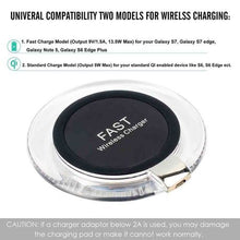 Load image into Gallery viewer, Haissky Qi Wireless Charging Pad for Samsung Galaxy S7  Edge Note 5 S6 Edge+ Plus and All Qi-Enabled Devices
