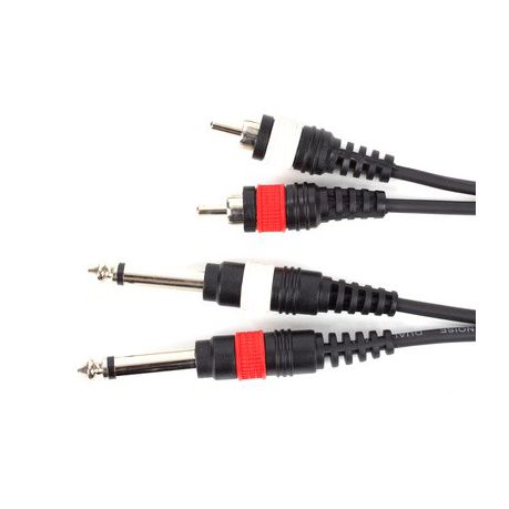 Cyberdyne Rca Mono Male Jack Cable - Black