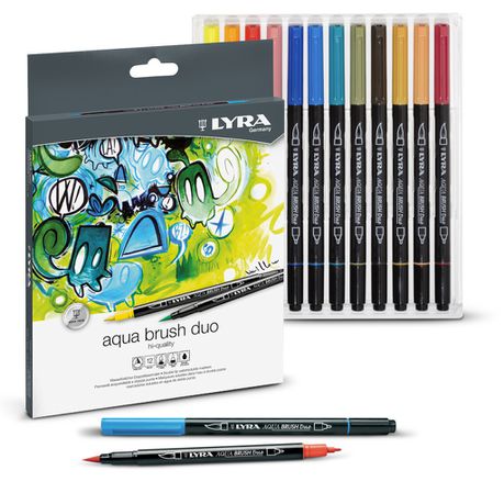 Lyra 24 Aqua Brush Duo Fibre Pens Buy Online in Zimbabwe thedailysale.shop