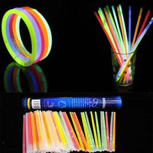 Load image into Gallery viewer, 100 Pieces Premium Glow Sticks Bracelets Neon Light
