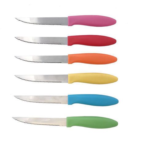 Hillhouse Colourful Steak Knives - 6 Piece Edition Buy Online in Zimbabwe thedailysale.shop