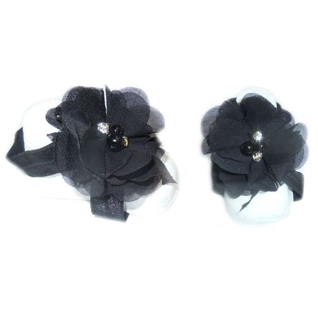 Diamante Baby Barefoot Sandals (Footies) - Black Buy Online in Zimbabwe thedailysale.shop