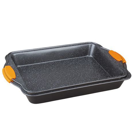 Berlinger Haus 2-Piece Marble Coating Oblong Roaster Set - Granit Diamond