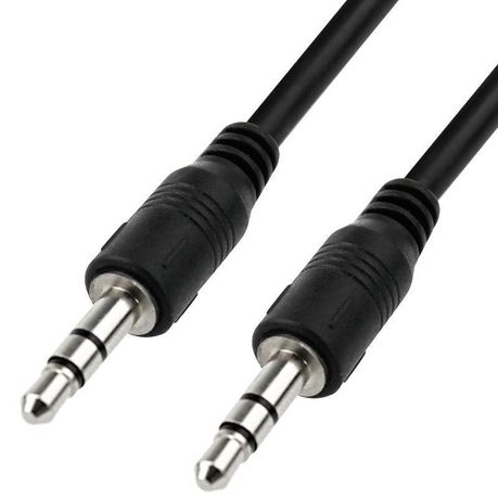 3.5mm AUX Braided Male to Male Stereo Audio Cable Cord for PC/iPod/CAR/iPhone - Black Buy Online in Zimbabwe thedailysale.shop