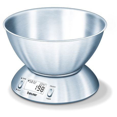 Beurer Kitchen Scale KS 54 With Large Stainless Steel Bowl