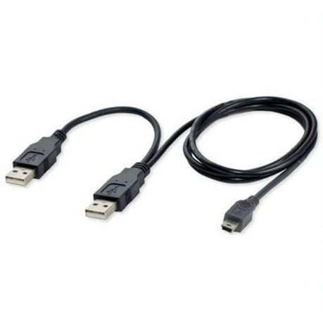 Usb Cable Dual Power 2 X Type A To Mini B Usb - Portable Hard Drive Cable - Buy Online in Zimbabwe thedailysale.shop