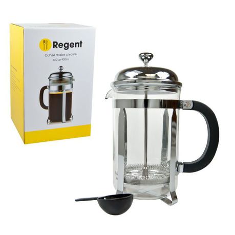Regent - Coffee Plunger Chrome Plated - 6 Cup - 800ml Buy Online in Zimbabwe thedailysale.shop