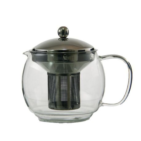 Regent - Teapot Glass With Stainless Steel - 1.2 Litre Buy Online in Zimbabwe thedailysale.shop