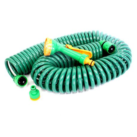 15m Coiled Garden Hose & Attachement Kit Buy Online in Zimbabwe thedailysale.shop