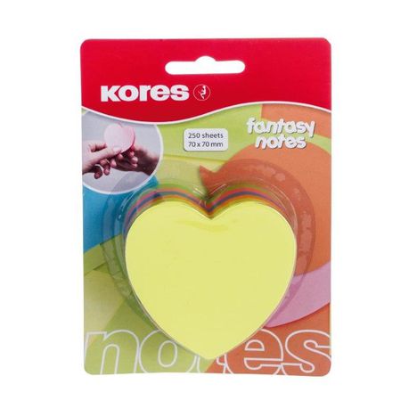 Kores Fantasy Heart Notes - Neon Colours (250 Sheets) Buy Online in Zimbabwe thedailysale.shop