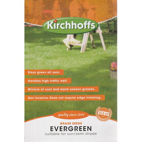 Kirchhoffs Evergreen Lawn Grass Seed Box - 500g Buy Online in Zimbabwe thedailysale.shop