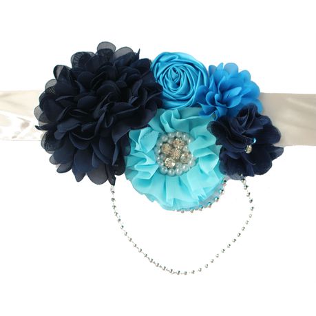 Baby Headbands Belly Bandz Maternity Band - Navy, Silver & Turquoise Buy Online in Zimbabwe thedailysale.shop