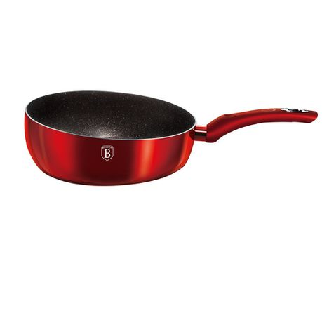 Berlinger Haus 26cm Marble Coating Flip Frypan - Burgundy Metallic Line Buy Online in Zimbabwe thedailysale.shop