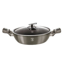 Load image into Gallery viewer, Berlinger Haus 28cm Marble Coating Shallow Pot with Lid - Carbon Metallic
