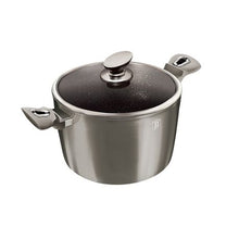 Load image into Gallery viewer, Berlinger Haus 26cm Marble Coating Stock Pot with Lid - Carbon Metallic

