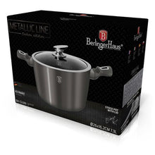 Load image into Gallery viewer, Berlinger Haus 26cm Marble Coating Stock Pot with Lid - Carbon Metallic

