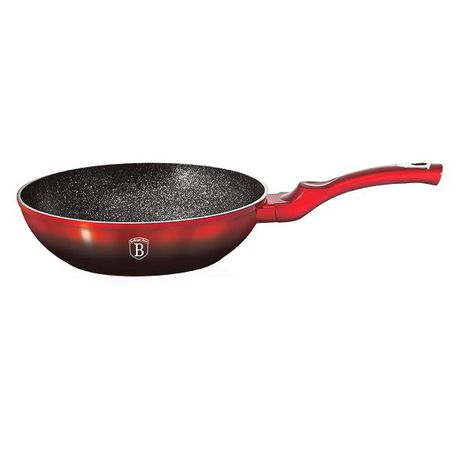 Berlinger Haus 28cm Marble Coating Wok - Black Burgundy Edition Buy Online in Zimbabwe thedailysale.shop