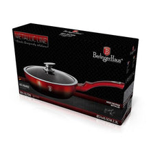 Load image into Gallery viewer, Berlinger Haus 24cm Marble Coating Deep Frypan with Lid - Black Burgundy Edition
