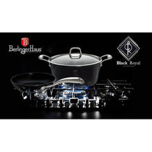 Load image into Gallery viewer, Berlinger Haus 24cm Marble Coating Casserole with Lid - Royal Black Collection
