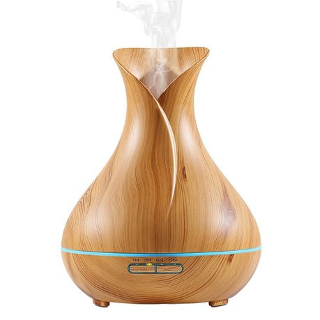 GreenLeaf Ultrasonic Essential Oil Diffuser & Humidifier - Light Grain Wood (400ml)