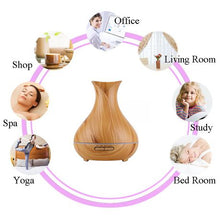 Load image into Gallery viewer, GreenLeaf Ultrasonic Essential Oil Diffuser &amp; Humidifier - Light Grain Wood (400ml)
