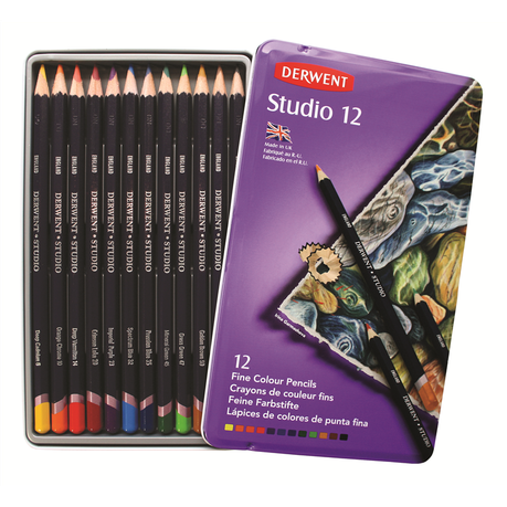 Derwent Studio Pencils - Tin of 12 Buy Online in Zimbabwe thedailysale.shop