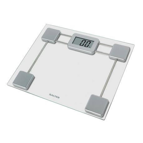 Salter Compact Glass Digital Bathroom Scale - Silver Buy Online in Zimbabwe thedailysale.shop