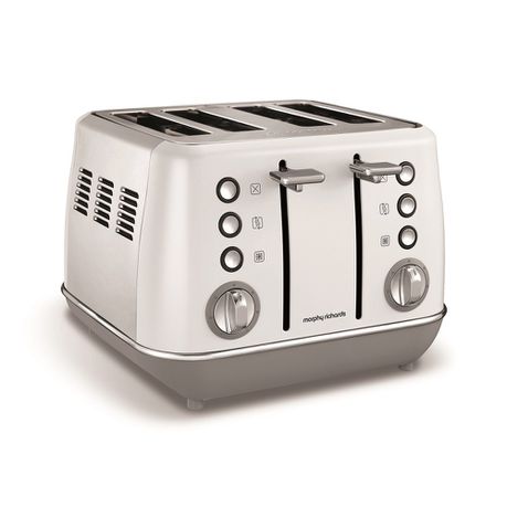 Morphy Richards - Toaster 4 Slice Stainless Steel White - 1800W Evoke Buy Online in Zimbabwe thedailysale.shop