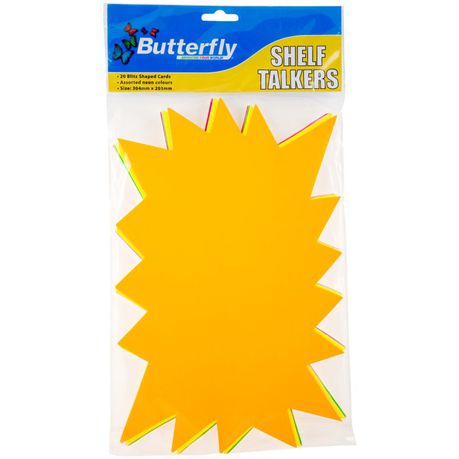 Butterfly Blitz Shape Cards - 20'S Buy Online in Zimbabwe thedailysale.shop