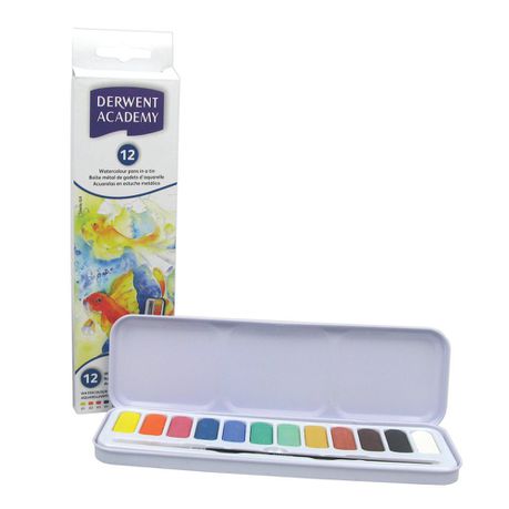 Derwent Academy Watercolour Paint Tin High Quality - DAW955 Buy Online in Zimbabwe thedailysale.shop