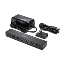 Load image into Gallery viewer, Kensington 7 Port Hub USB 3.0 - with Charge (You can plug into the wall and charge Tablet/SmartPhone)

