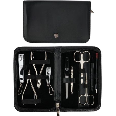 Kellermann 3 Swords Manicure Set 7872 PN Black - 10 Piece