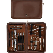 Load image into Gallery viewer, Kellermann 3 Swords Manicure Set - Brown
