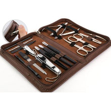 Load image into Gallery viewer, Kellermann 3 Swords Manicure Set - Brown
