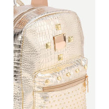 Load image into Gallery viewer, Mini Finesse Crocodile Studded Detail Backpack
