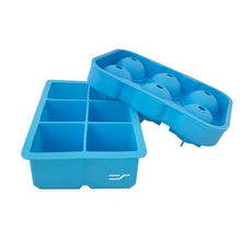 Load image into Gallery viewer, ALTA Cubes &amp; Spheres Ice Tray - Blue (Set of 2)
