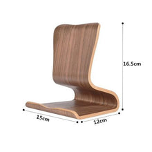 Load image into Gallery viewer, Multi-Angle Black Walnut Tablet Stand
