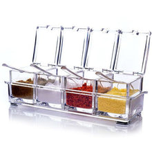 Load image into Gallery viewer, Separable Acrylic Seasoning Boxes &amp; Rack Set

