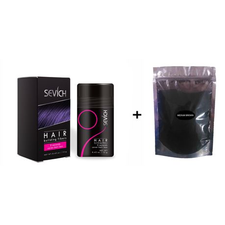 Sevich Hair Building Fibers 12g with 12g Refill Bag - Medium brown (Parallel import) Buy Online in Zimbabwe thedailysale.shop
