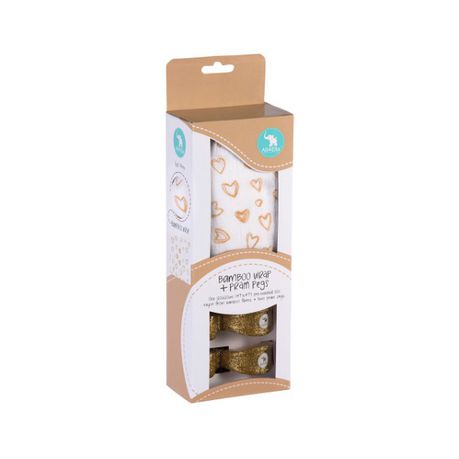 All4Ella Single Bamboo Wrap & Pram Peg Box - Gold Buy Online in Zimbabwe thedailysale.shop