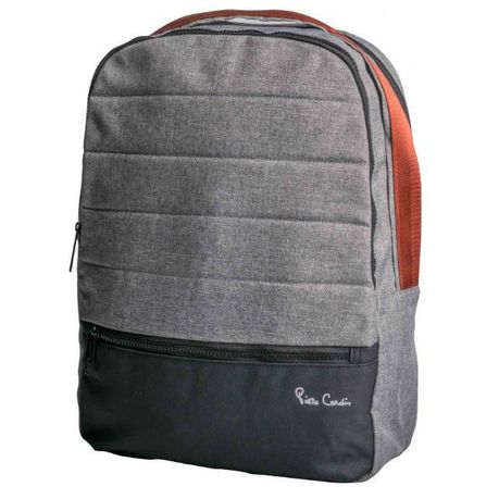 Pierre Cardin Nova Laptop Backpack - Grey & Orange Buy Online in Zimbabwe thedailysale.shop
