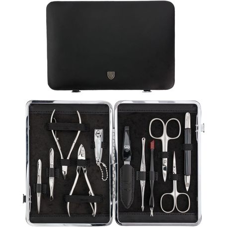 Kellermann 3 Swords Manicure Set - Black (11 Piece)