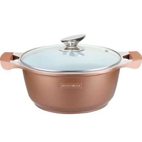 Royalty Line 26cm Ceramic Coating Casserole Pot - Copper Buy Online in Zimbabwe thedailysale.shop