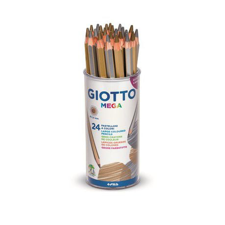 Giotto Mega 24 Large Gold & Silver Pencils Buy Online in Zimbabwe thedailysale.shop