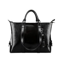 Load image into Gallery viewer, Women's Top Handle Satchel Shoulder Bag - Black
