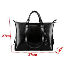Load image into Gallery viewer, Women's Top Handle Satchel Shoulder Bag - Black
