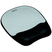 Load image into Gallery viewer, Fellowes Memory Foam Mouse Pad/Wrist Rest - Silver Streak
