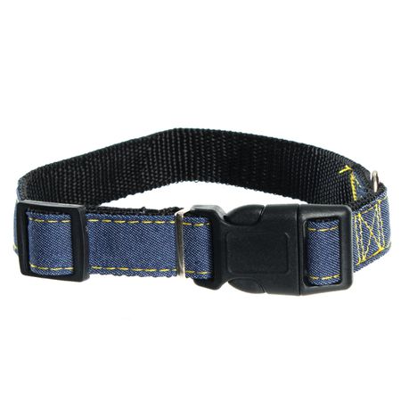Wiggle Denim Dog Collar-Black-XL Buy Online in Zimbabwe thedailysale.shop